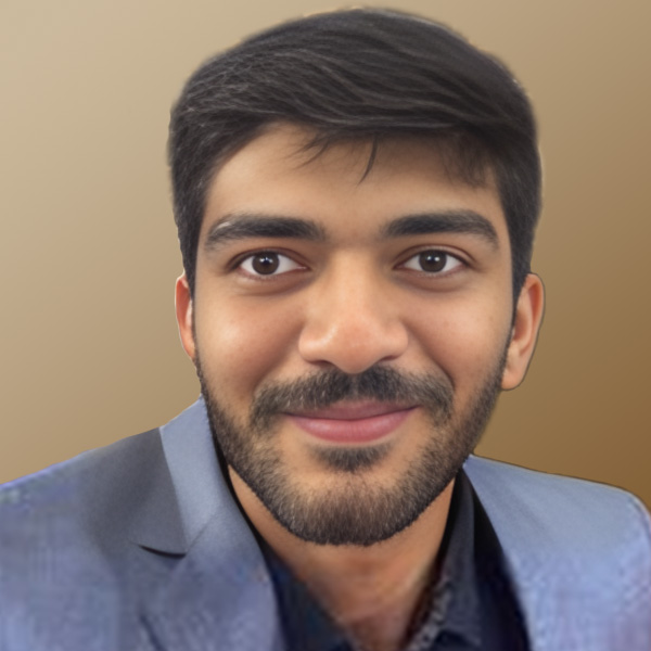 Ritratto illustrato di Dommaraju Gukesh, campione mondiale di scacchi nel 2024.